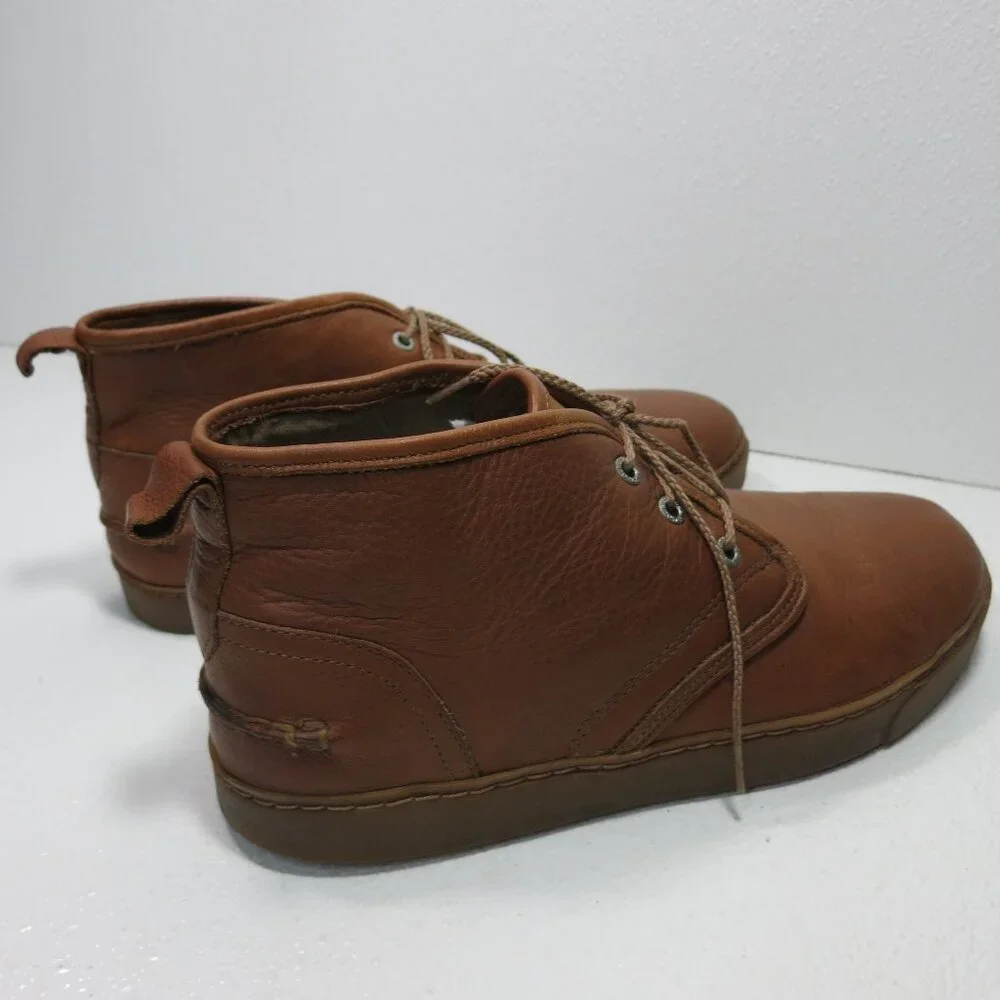 Bass Captain Polished Leather Dress Chukka Boots Fashion Footwear Men's Shoes 11